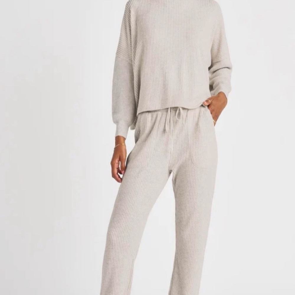 SPLENDID Alina Waffle Sweatshirt & Conley Waffle Jogger